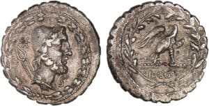 Aurelia - Denier serratus (105 av. J.-C.)