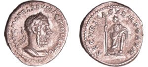 Macrin - Denier (217, Rome) - La Sécurité Macrin - Denier (217, Rome) - La Sécurité