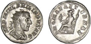 Philippe 1er - Antoninien (245-247, Rome) - Rome assise