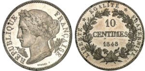 Deuxième république - 10 centimes concours de Borrel 1848 Deuxième république - 10 centimes concours de Borrel 1848