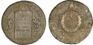 Sol à la balance type FRANCOISE An II - 1793 D. (Dijon) Sol à la balance type FRANCOISE An II - 1793 D. (Dijon)
