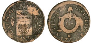 Sol à la balance type FRANCOISE An II - 1793 MA (Marseille) Sol à la balance type FRANCOISE An II - 1793 MA (Marseille)