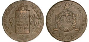 Convention (1792-1795) - 2 sols à la balance - An II - 1793 BB (Strasbourg)