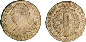 2 sols au faisceau type FRANCOIS - 1792 A (Paris)