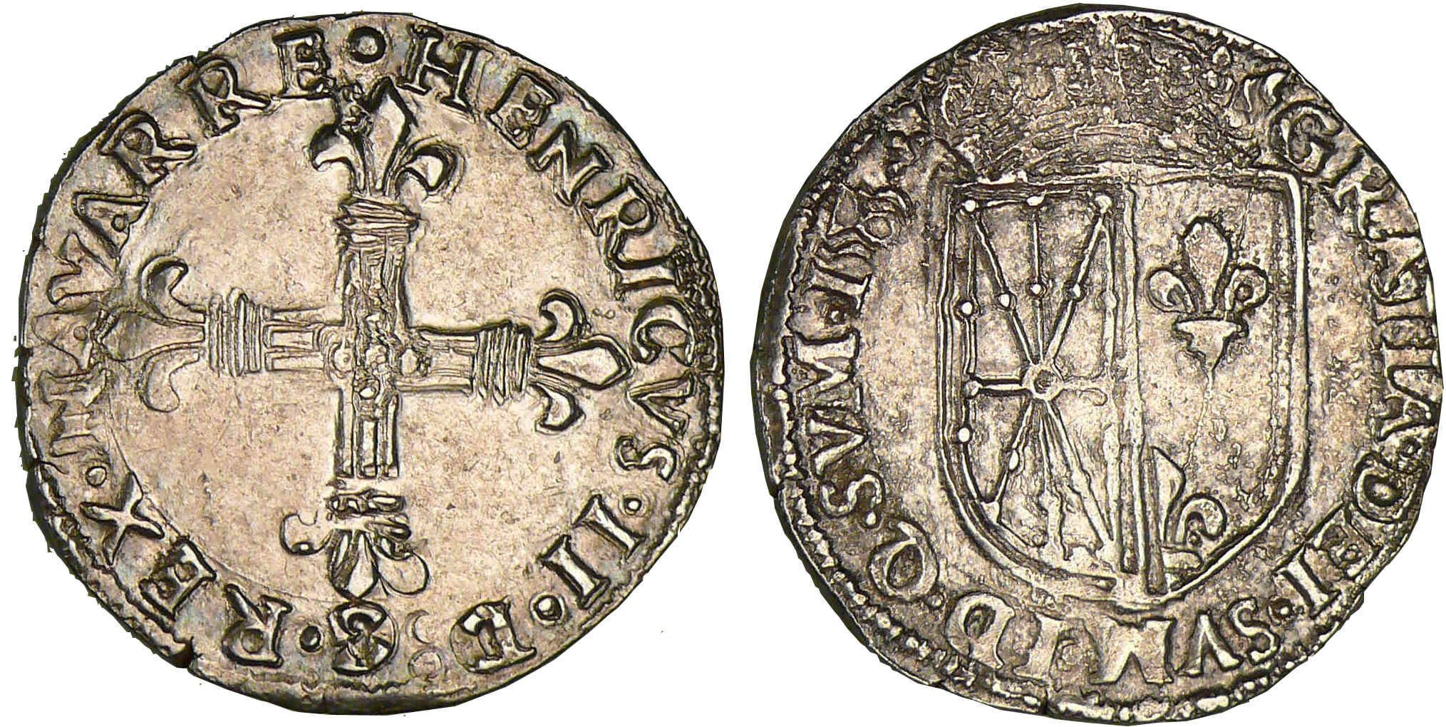 Navarre - Henri III de Navarre, II de Béarn - Quart d'écu 1585 (Saint-Palais) Navarre - Henri III de Navarre, II de Béarn - Quart d'écu 1585 (Saint-Palais)