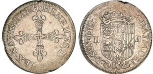 Navarre - Henri III de Navarre, II de Béarn - Quart d'écu 1585 (Pau) Navarre - Henri III de Navarre, II de Béarn - Quart d'écu 1585 (Pau)