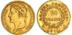 20 francs Napoléon revers empire - 1811 A (Paris)