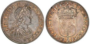 Louis XIV - ½ écu à la mèche courte - 1644 A (Paris) rose