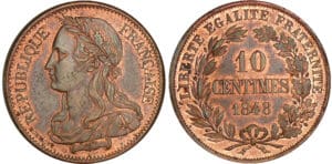 Deuxième république - 10 centimes concours de Montagny 1848 Deuxième république - 10 centimes concours de Montagny 1848