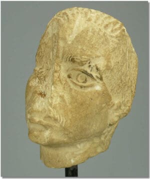 Romain - Tête en pierre - IIème-Ier siècle av. J.-C.
