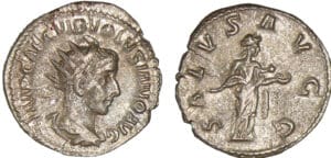 Volusien - Antoninien (252, Milan) - La Santé Volusien - Antoninien (252, Milan) - La Santé