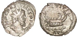 Postume - Antoninien (260-5, Cologne) - Galère