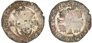 Henri III (1574-1589) - Douzain - 1er type - 1577 D (Lyon) Henri III (1574-1589) - Douzain - 1er type - 1577 D (Lyon)