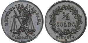 Italie - République italienne - 1/2 soldo 1804 (Milan) essai