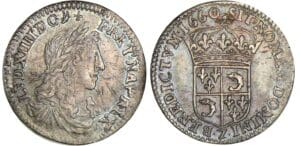 Louis XIV - 1/12 écu du Dauphiné au buste juvénile - 1660 Z (Grenoble)