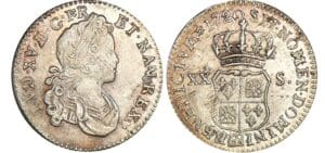 Louis XV (1715-1774) - XX sols de France-Navarre - 1720 BB (Strasbourg)