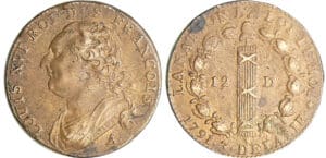 Constitution (1791-1792) - 12 deniers type FRANCOIS 1791 A (Paris) Constitution (1791-1792) - 12 deniers type FRANCOIS 1791 A (Paris)