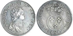 Louis XV (1715-1774) - ¼ d'écu vertugadin - 1716 X (Amiens)