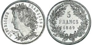 Deuxième république - 5 francs concours de Malbert 1849 Deuxième république - 5 francs concours de Malbert 1849
