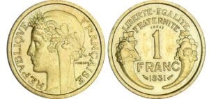 1 franc Morlon bronze-alu - 1931 piéfort essai