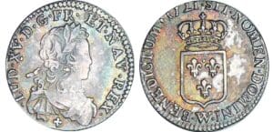 Louis XV - 1/6 écu de France - 1721 W (Lille) Louis XV - 1/6 écu de France - 1721 W (Lille)