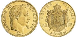 50 francs Napoléon III tête laurée - 1862 BB (Strasbourg)
