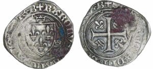 Charles VII (1422-1461) - Blanc à la couronne - Bourges
