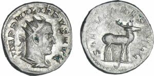 Philippe Ier - Antoninien (248, Rome) - Cerf Philippe Ier - Antoninien (248, Rome) - Cerf