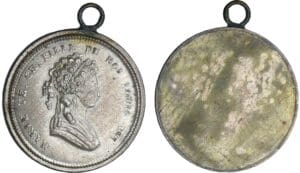 Médaille bi-métallique de Marie Thérèse Charlotte - 1793 Médaille bi-métallique de Marie Thérèse Charlotte - 1793