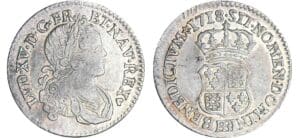 Louis XV - 1 /10 écu de France-Navarre - 1718 BB (Strasbourg) Louis XV - 1 /10 écu de France-Navarre - 1718 BB (Strasbourg)