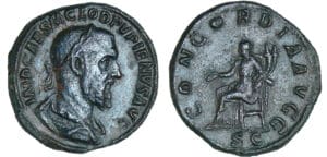 Pupien - Sesterce (238, Rome) - La Concorde Pupien - Sesterce (238, Rome) - La Concorde