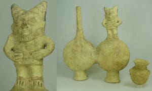 Précolombien - Pérou Chancay - Carafe à double panse - 800-1500 ap J.-C. Précolombien - Pérou Chancay - Carafe à double panse - 800-1500 ap J.-C.