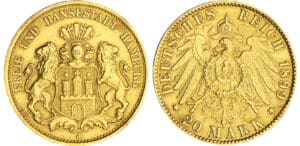 Allemagne - Hamburg - 20 mark 1899 J