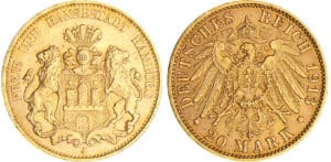 Allemagne - Hamburg - 20 mark 1913 J
