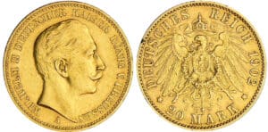 Allemagne - Prusse - Wilhelm II - 20 mark 1902 A