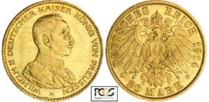Allemagne - Prusse - Wilhelm II - 20 mark 1914  A