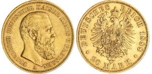 Allemagne - Prusse - Friedrich III - 20 mark 1888 A