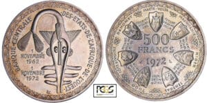 Afrique de l'ouest - 500 francs 1972