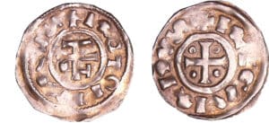 Normandie - Richard 1er et Hugues, archevêque de Rouen - Denier Normandie - Richard 1er et Hugues, archevêque de Rouen - Denier