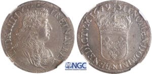 Louis XIV (1643-1715) - ½ écu à la cravate, 2ème émission - 1679 N (Montpellier)