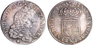 Louis XIV (1643-1715) - ½ écu de Flandre dit « Carambole » - 1685 X (Amiens) Louis XIV (1643-1715) - ½ écu de Flandre dit « Carambole » - 1685 X (Amiens)