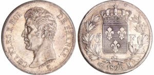 Charles X (1824-1830) - 5 francs 1er type 1826 M (Toulouse) Charles X (1824-1830) - 5 francs 1er type 1826 M (Toulouse)