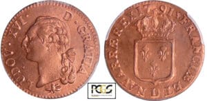 Louis XVI (1774-1792) - Sol - 1791 D (Lyon) 2ème sem