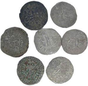 Charles VII (1422-1461) - Lot de 6 blancs au K