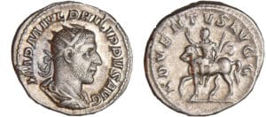 Philippe 1er - Antoninien (245, Rome) - Philippe à cheval