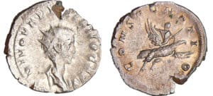 Valérien II - Antoninien (258, Cologne) - Valérien II sur un aigle