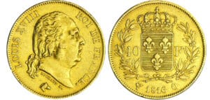 Louis XVIII (1815-1824) - 40 francs 1816 Q (Perpignan) Louis XVIII (1815-1824) - 40 francs 1816 Q (Perpignan)