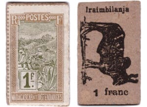 Madagascar - Monnaie de carton - 1 franc (Iraimbilanja)