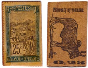 Madagascar - Monnaie de carton - 25 centimes (Pitoventy sy Voamena)