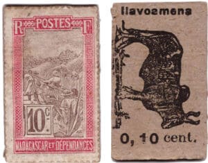 Madagascar - Monnaie de carton - 10 centimes (Ilavoamena)